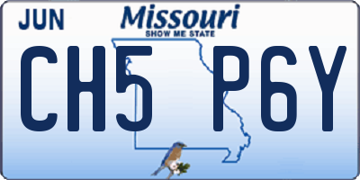 MO license plate CH5P6Y