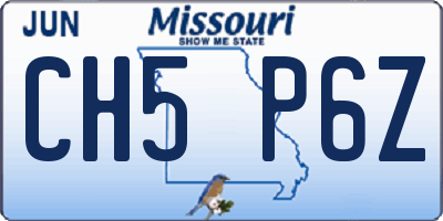 MO license plate CH5P6Z