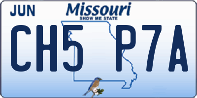 MO license plate CH5P7A