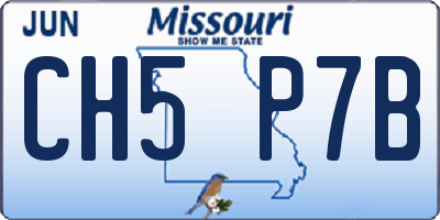 MO license plate CH5P7B