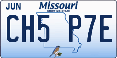 MO license plate CH5P7E