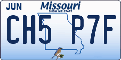 MO license plate CH5P7F