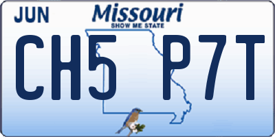 MO license plate CH5P7T