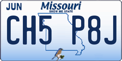 MO license plate CH5P8J