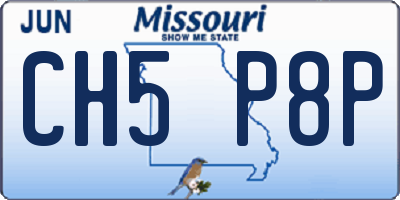 MO license plate CH5P8P