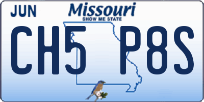 MO license plate CH5P8S