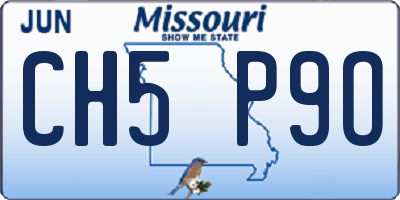 MO license plate CH5P9O