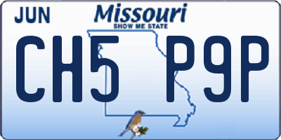 MO license plate CH5P9P
