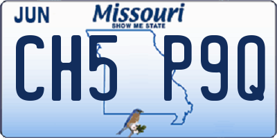 MO license plate CH5P9Q