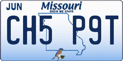 MO license plate CH5P9T