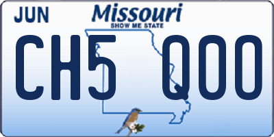 MO license plate CH5Q0O