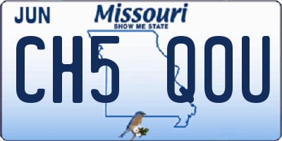 MO license plate CH5Q0U