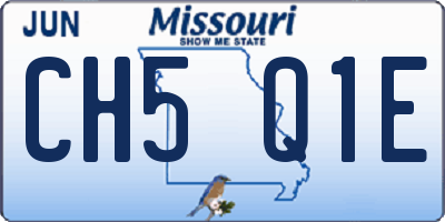 MO license plate CH5Q1E