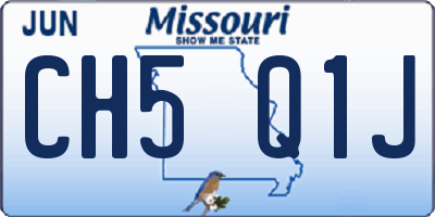 MO license plate CH5Q1J
