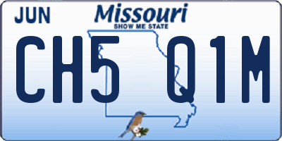 MO license plate CH5Q1M