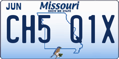 MO license plate CH5Q1X