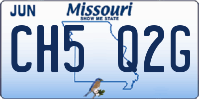 MO license plate CH5Q2G