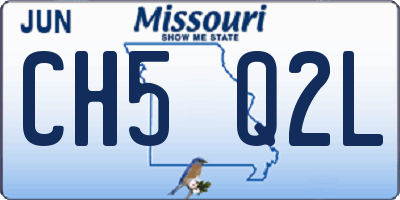 MO license plate CH5Q2L
