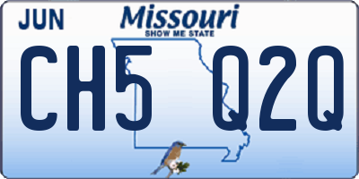 MO license plate CH5Q2Q