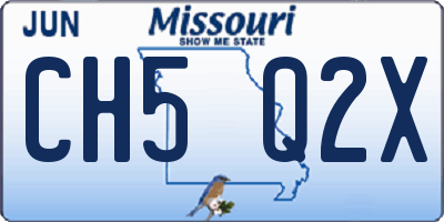 MO license plate CH5Q2X