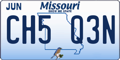 MO license plate CH5Q3N
