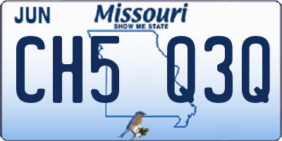 MO license plate CH5Q3Q