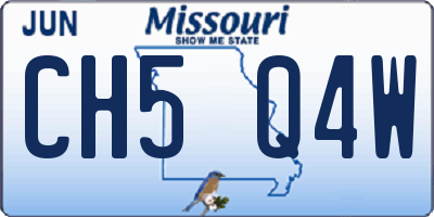 MO license plate CH5Q4W