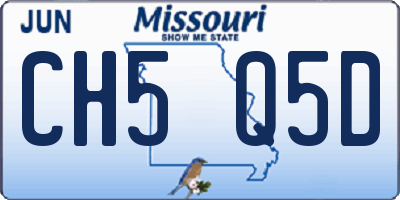 MO license plate CH5Q5D