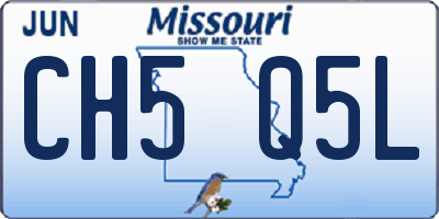 MO license plate CH5Q5L