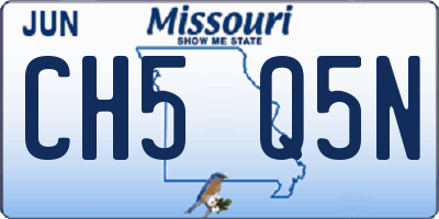 MO license plate CH5Q5N