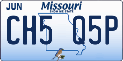MO license plate CH5Q5P