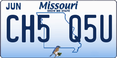MO license plate CH5Q5U