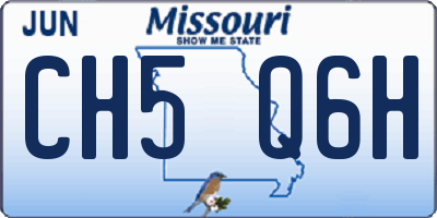 MO license plate CH5Q6H