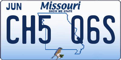 MO license plate CH5Q6S