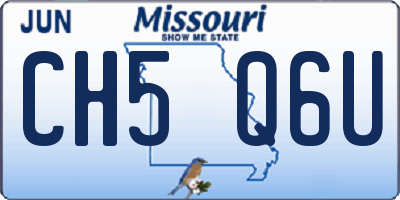 MO license plate CH5Q6U