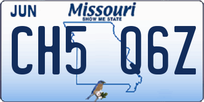 MO license plate CH5Q6Z