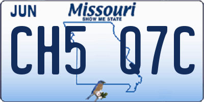 MO license plate CH5Q7C