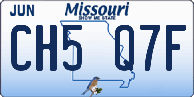 MO license plate CH5Q7F