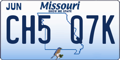 MO license plate CH5Q7K