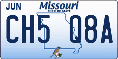 MO license plate CH5Q8A