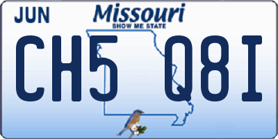 MO license plate CH5Q8I