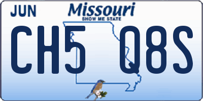 MO license plate CH5Q8S
