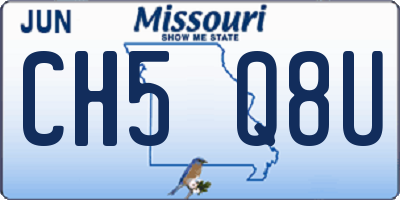 MO license plate CH5Q8U