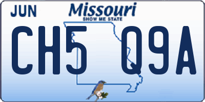 MO license plate CH5Q9A