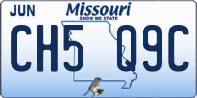 MO license plate CH5Q9C