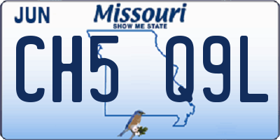 MO license plate CH5Q9L