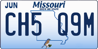 MO license plate CH5Q9M