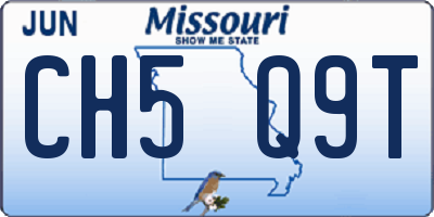 MO license plate CH5Q9T
