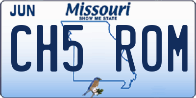 MO license plate CH5R0M
