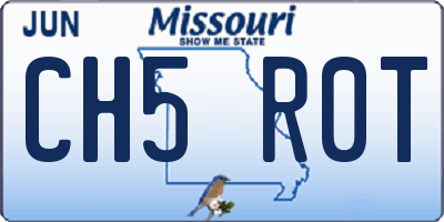 MO license plate CH5R0T